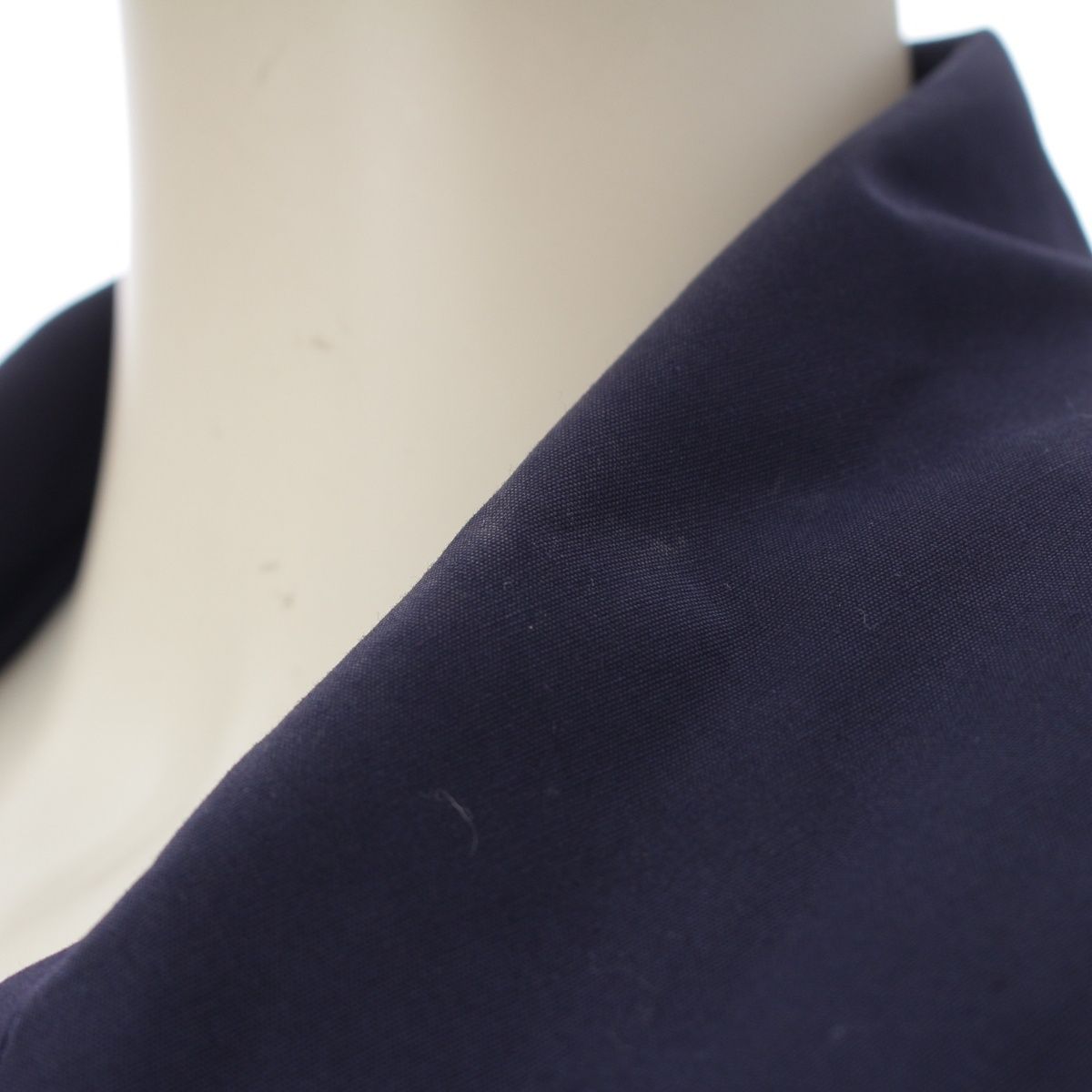 Celine Vintage Logo Button Trench Coat Navy — view 8