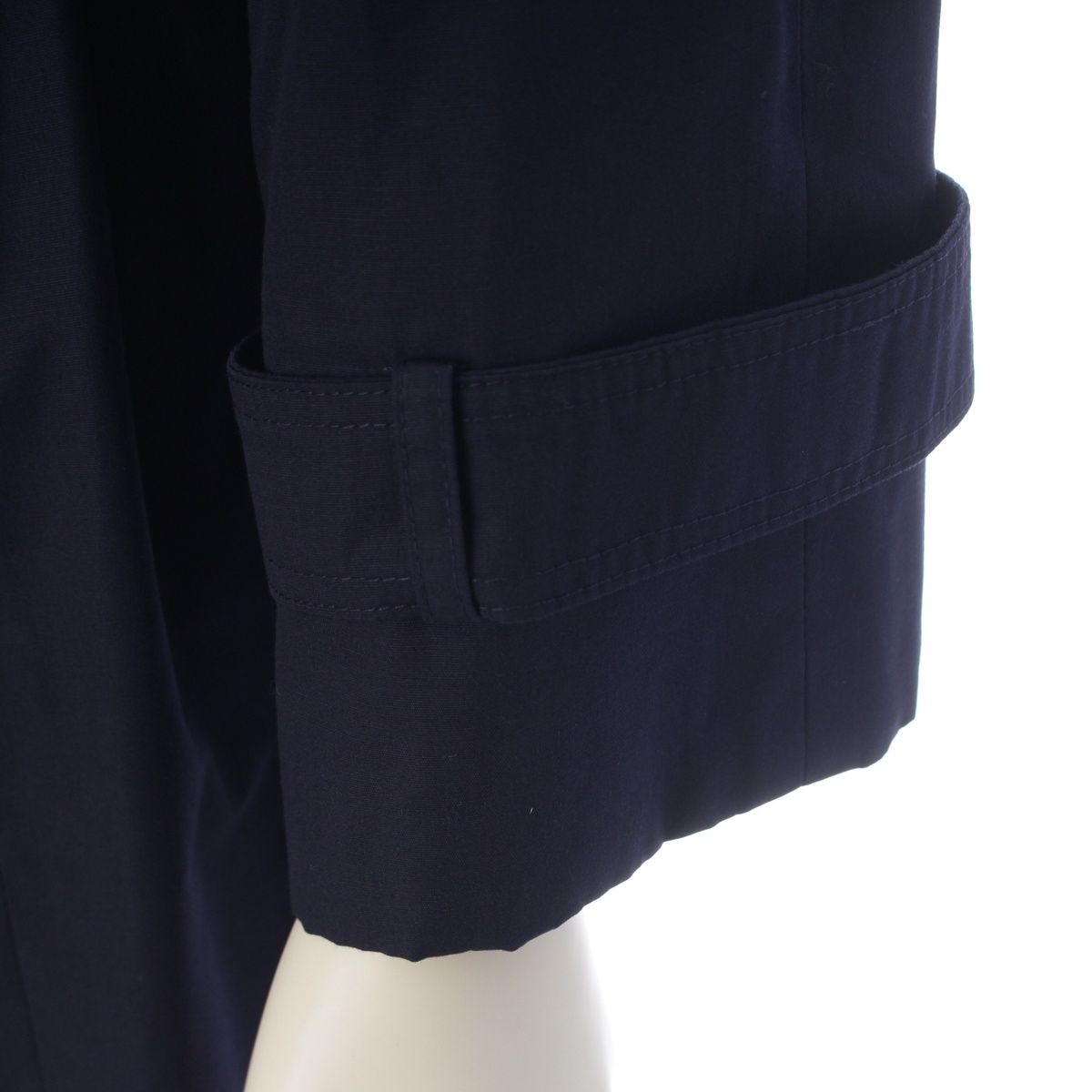 Celine Vintage Logo Button Trench Coat Navy — view 6