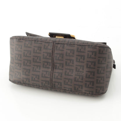 Fendi Zucchino Mini Chain Shoulder Bag Brown — view 6