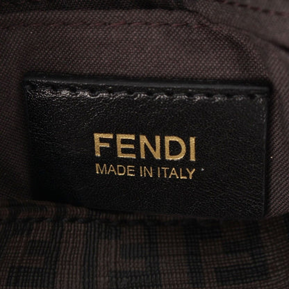Fendi Zucchino Mini Chain Shoulder Bag Brown — view 8