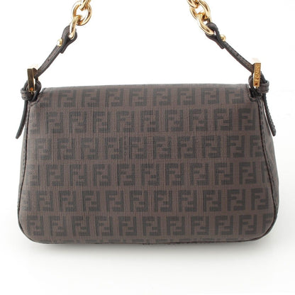 Fendi Zucchino Mini Chain Shoulder Bag Brown — view 5