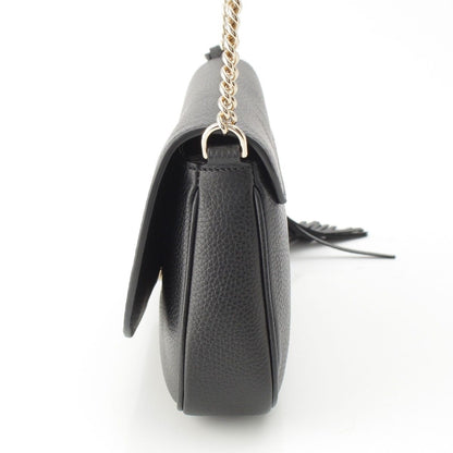 Gucci Soho Leather Rocking Chain Shoulder Bag Black — view 3