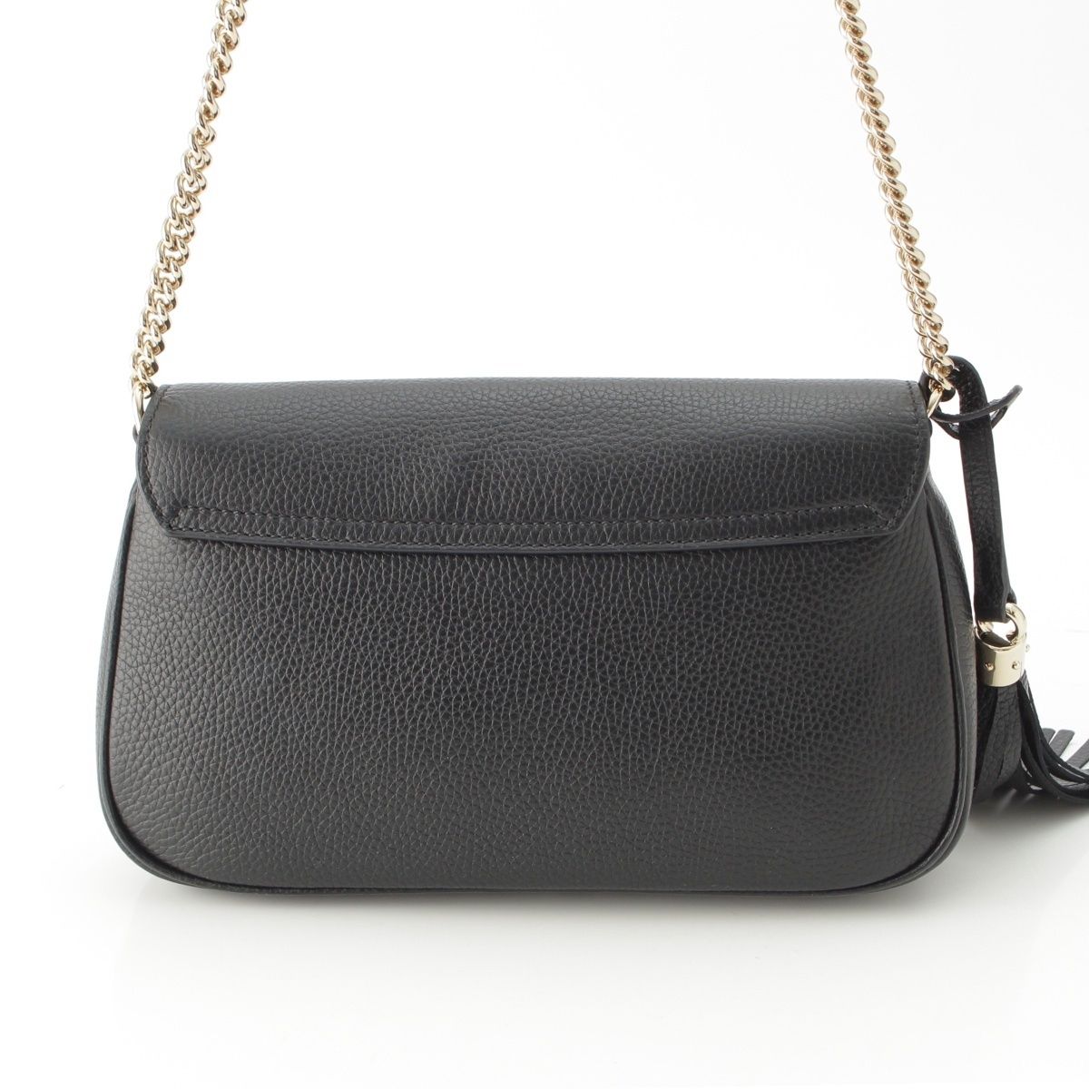 Gucci Soho Leather Rocking Chain Shoulder Bag Black — view 4