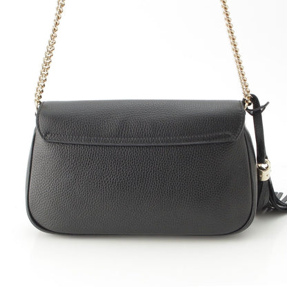 Gucci Soho Leather Rocking Chain Shoulder Bag Black — view 4