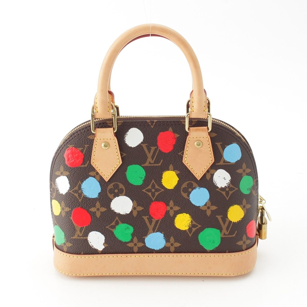 Louis Vuitton Yayoi Kusama Alma BB Monogram 2-Way Handbag Brown Multicolor — view 4