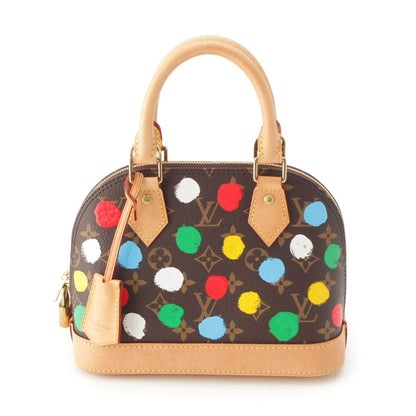Louis Vuitton Yayoi Kusama Alma BB Monogram 2-Way Handbag Brown Multicolor