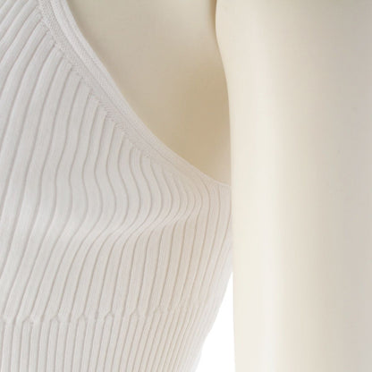 Chanel CC Logo Rhinestone Flower Knit Dress White 36 — view 7