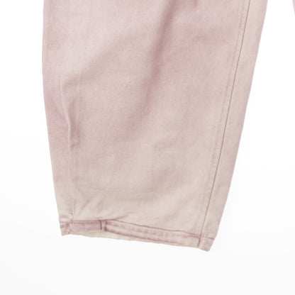 Loewe Cotton Leather Patch Pleated Pants Pink 36 — view 5
