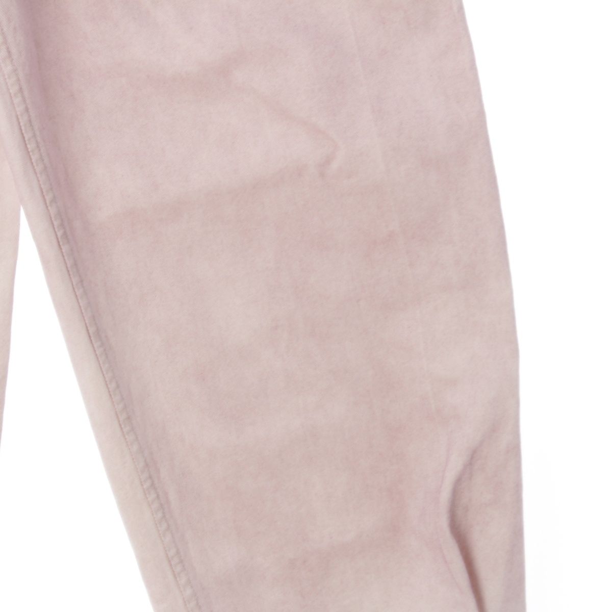 Loewe Cotton Leather Patch Pleated Pants Pink 36 — view 4