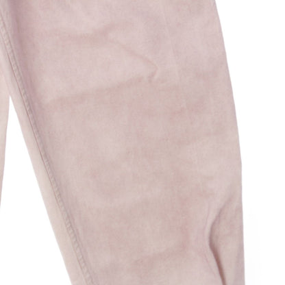 Loewe Cotton Leather Patch Pleated Pants Pink 36 — view 4
