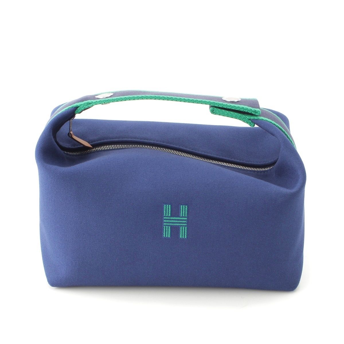 Hermes Brid-a-brac GM Cotton Pouch Marine