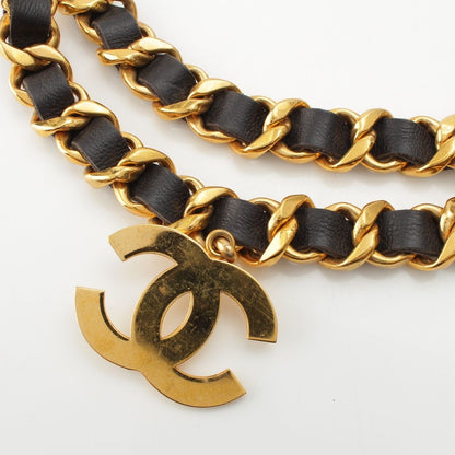 Chanel Vintage Jumbo CC Logo Chain Belt Black — view 4