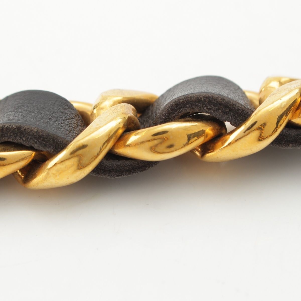 Chanel Vintage Jumbo CC Logo Chain Belt Black — view 8