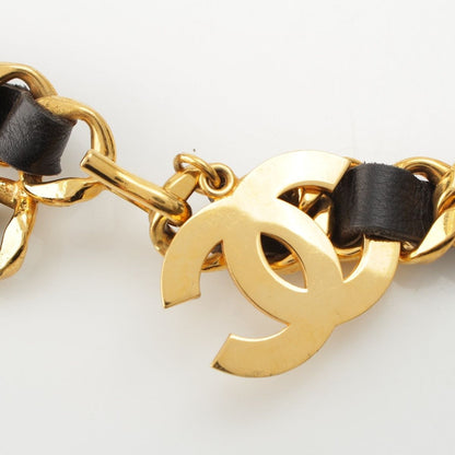 Chanel Vintage Jumbo CC Logo Chain Belt Black — view 3