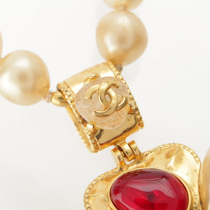 Chanel 97A Vintage Gripoix Pearl Necklace Gold — view 5
