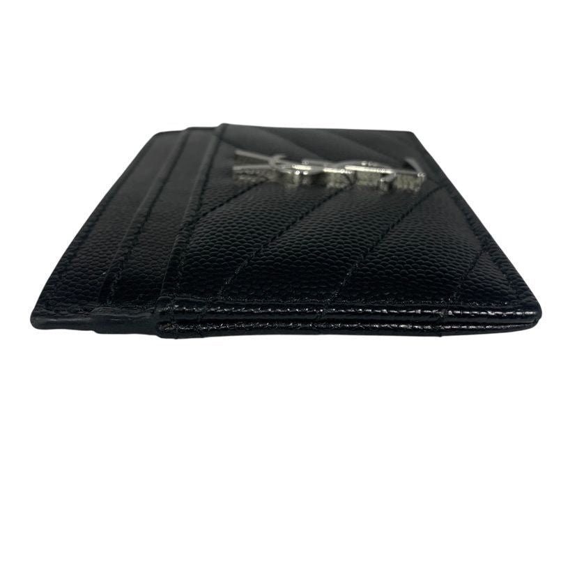 Saint Laurent YSL Paris V-Stitch YSL Logo Leather Card Case — view 6
