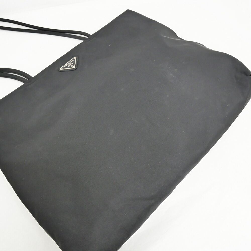 Prada Tessuto City Tote Bag Nero Black Nylon Shoulder Hand — view 7