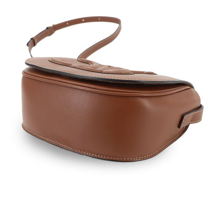 Celine Folco Cuir Triomphe Bag Shoulder Leather Tan Gold — view 4