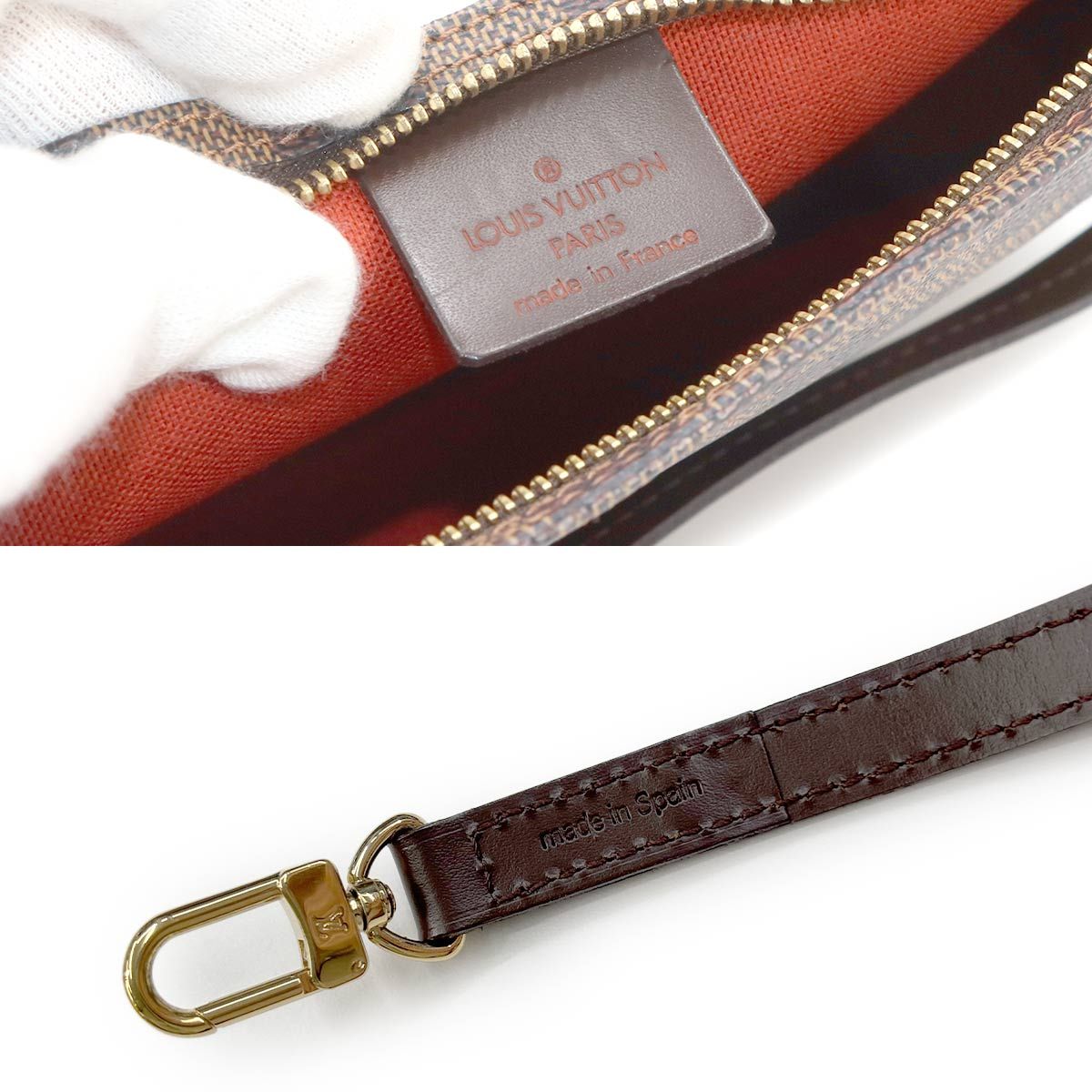 Louis Vuitton Damier Navona 2-Way Bag Ebene Gold — view 8