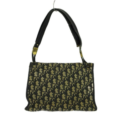 Dior Vintage Handbag Shoulder Canvas Leather Trotter Pattern All Over Print — view 2
