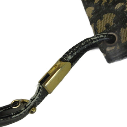 Dior Vintage Handbag Shoulder Canvas Leather Trotter Pattern All Over Print — view 8