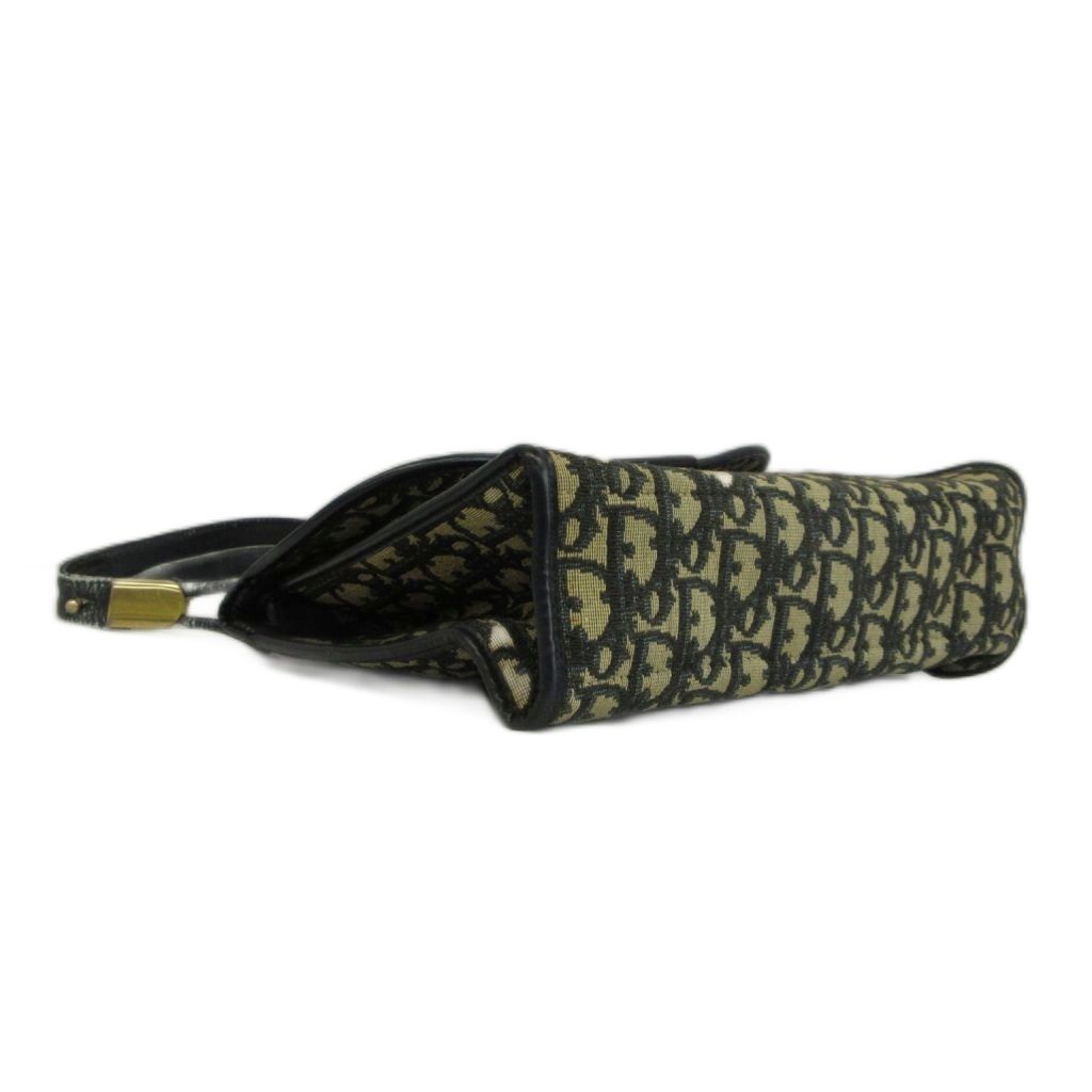 Dior Vintage Handbag Shoulder Canvas Leather Trotter Pattern All Over Print — view 6