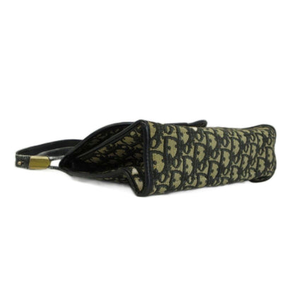 Dior Vintage Handbag Shoulder Canvas Leather Trotter Pattern All Over Print — view 6