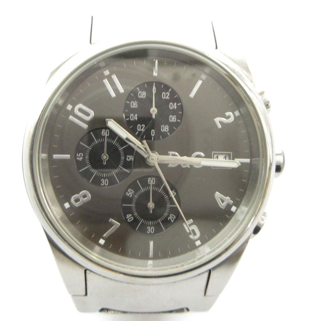 Dolce & Gabbana D&G Watch Quartz Chronograph Carre Date Silver