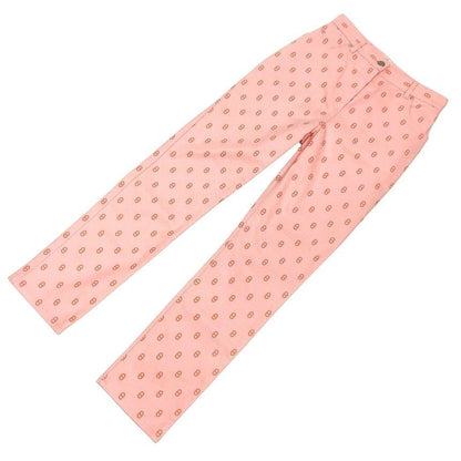 Hermes Chaine D'ancre Pattern Pants Cotton Pink Gaultier Era Vintage