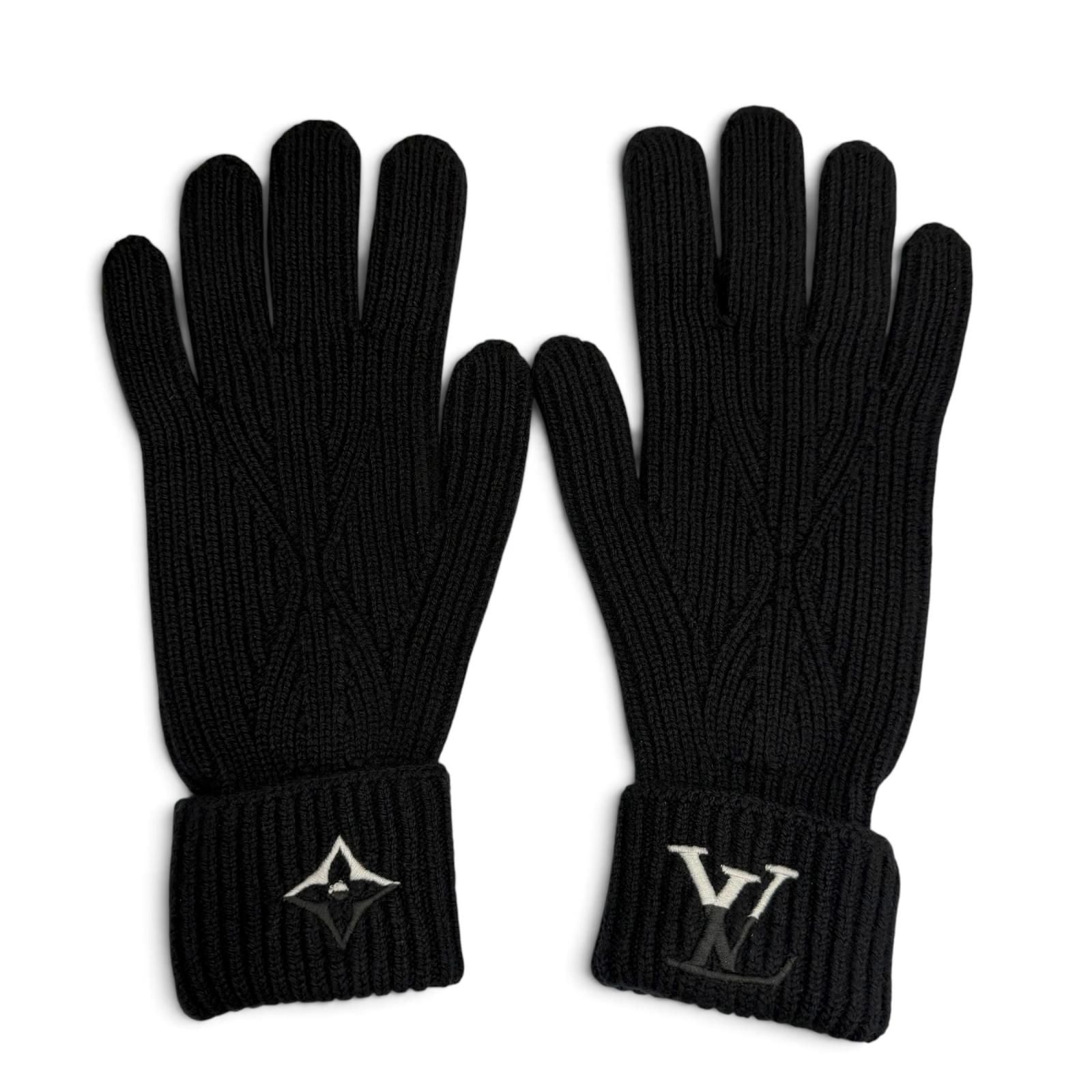 Louis Vuitton Gloves LV Dual Cashmere 100% Black — view 2