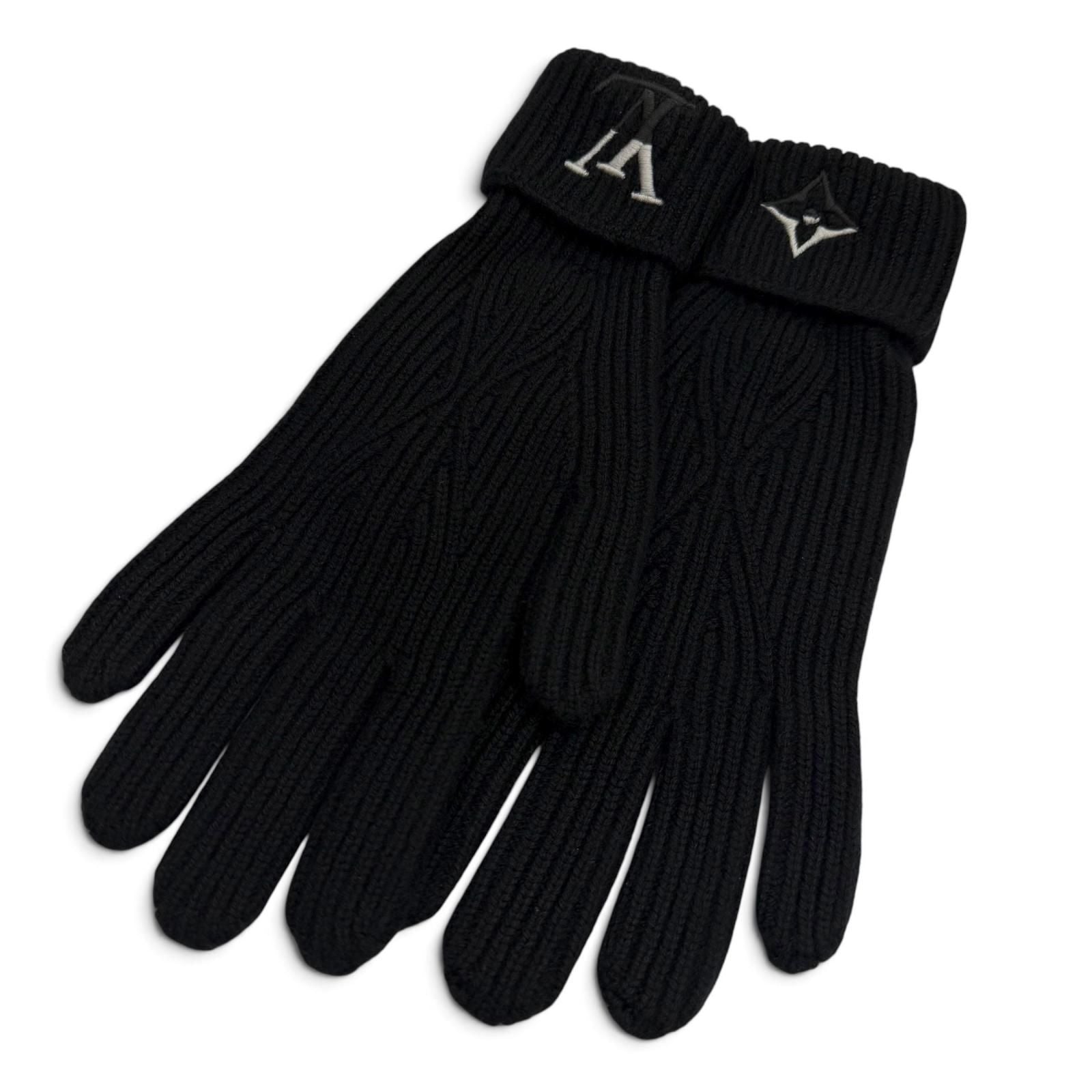 Louis Vuitton Gloves LV Dual Cashmere 100% Black