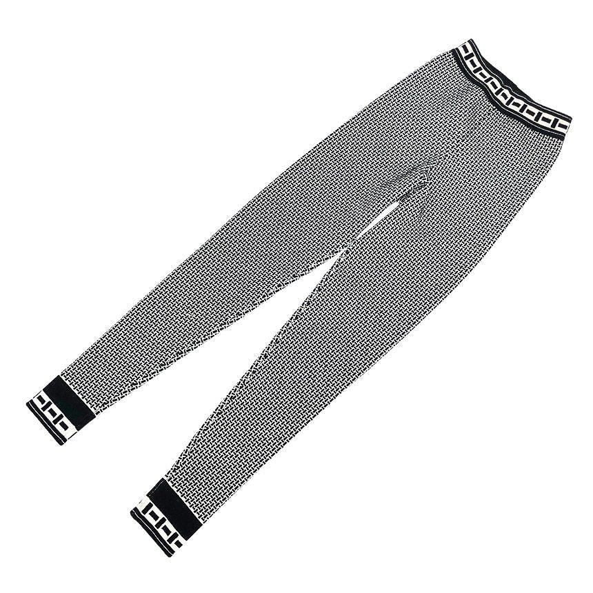 Hermes Knit Leggings Pattern Black White Gaultier Era Vintage 34
