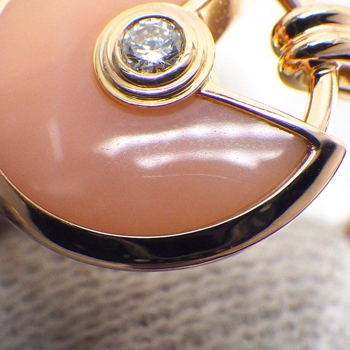 Cartier Ring Amulette Round Circle Pink Pearl Diamond 18k Gold — view 5