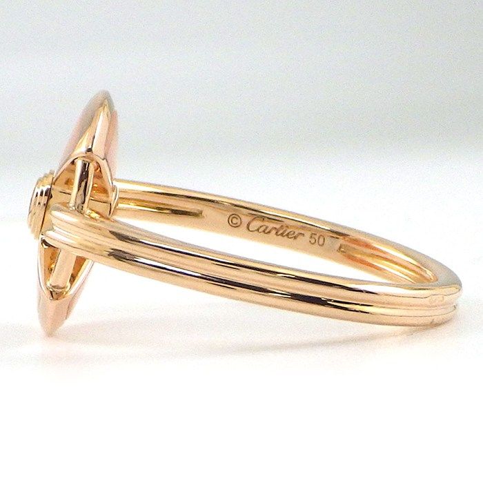 Cartier Ring Amulette Round Circle Pink Pearl Diamond 18k Gold — view 2