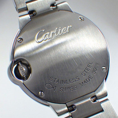 Cartier Watch Ballon Bleu SM Diamond Index Guilloche Silver Dial SS Quartz — view 4