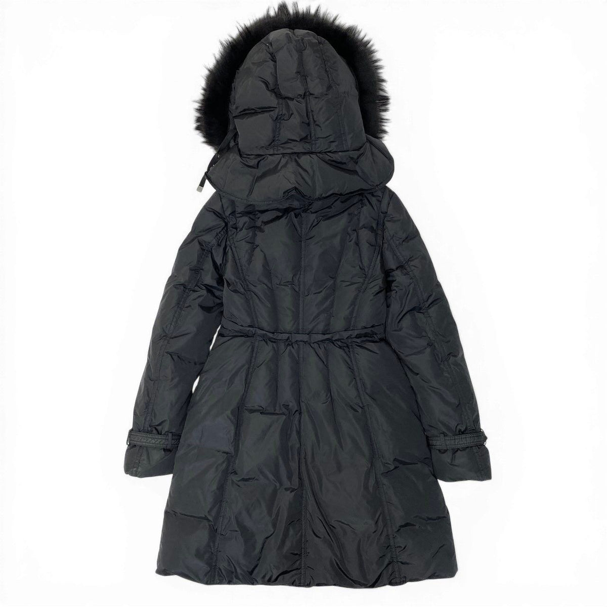 Moncler Phalangere Long Down Coat Black — view 2
