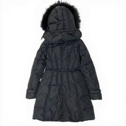 Moncler Phalangere Long Down Coat Black — view 2