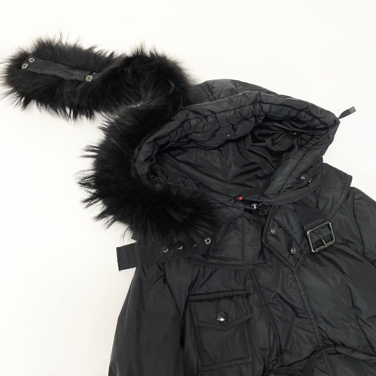 Moncler Phalangere Long Down Coat Black — view 6
