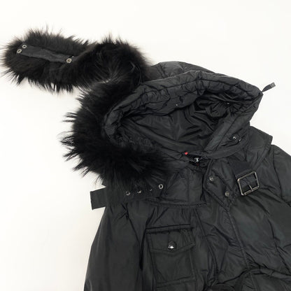 Moncler Phalangere Long Down Coat Black — view 6