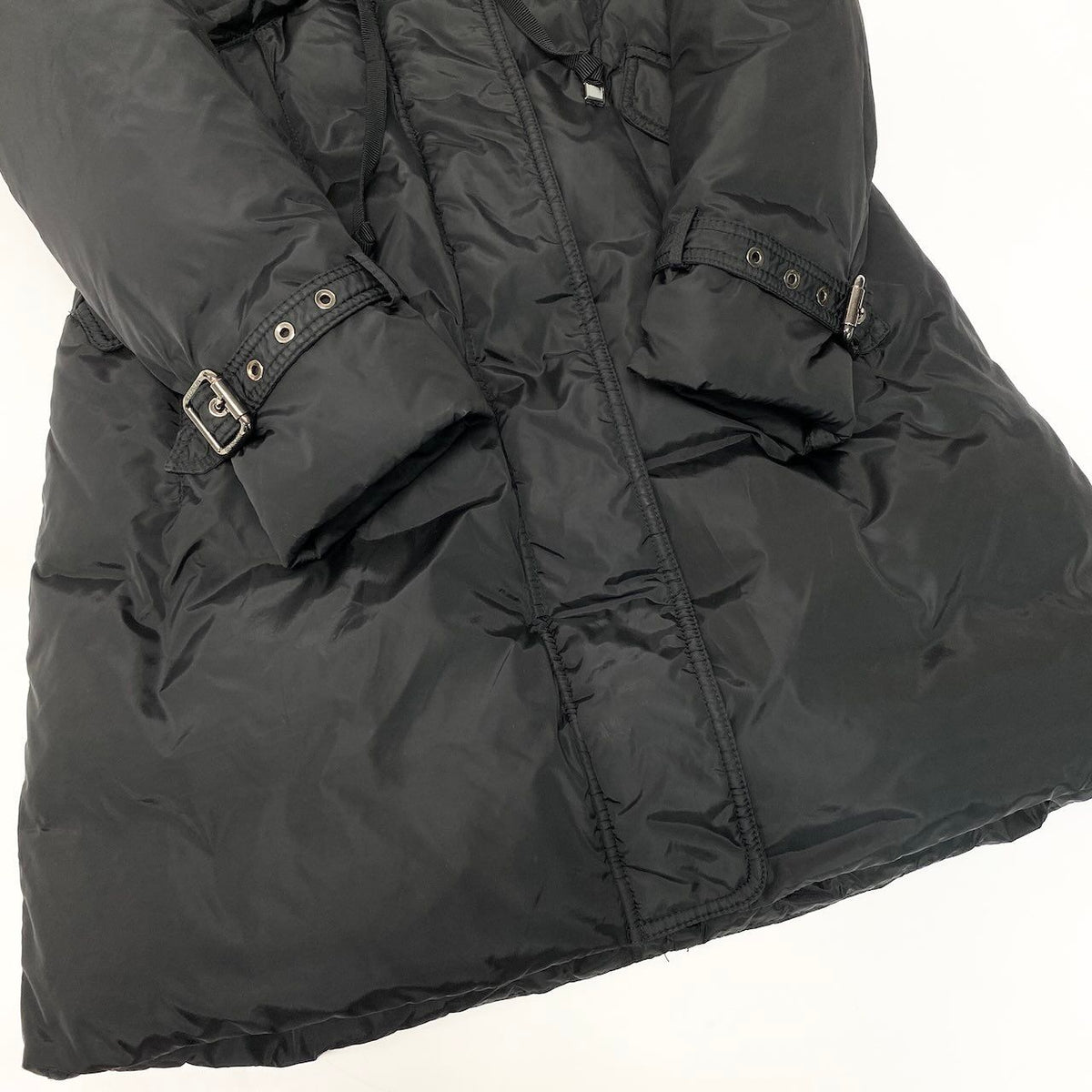 Moncler Phalangere Long Down Coat Black — view 5
