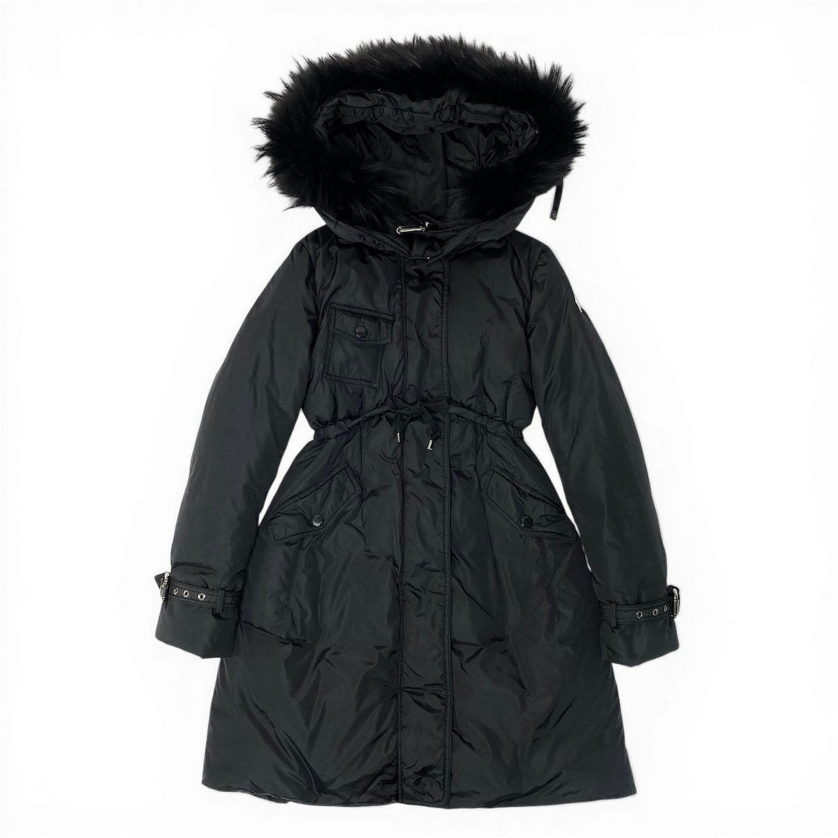 Moncler Phalangere Long Down Coat Black