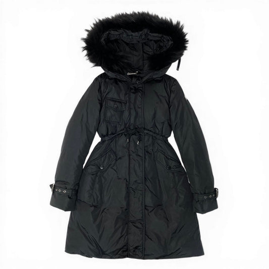 Moncler Phalangere Long Down Coat Black
