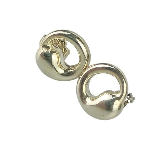 Tiffany & Co Earrings Elsa Peretti Eternal Circle 925 Sterling Silver