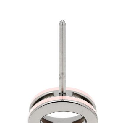 Hermes Earrings Pop Mini Enamel Rose Dragee Silver Pop Motif PG RG — view 4