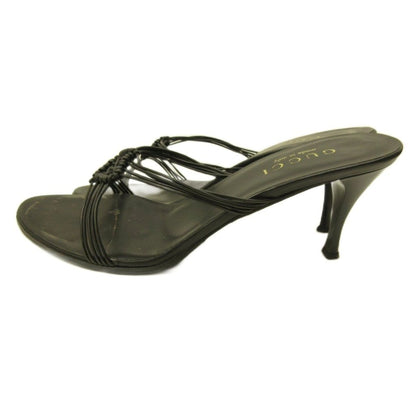 Gucci Sandals Pointed Toe Leather Black — view 2