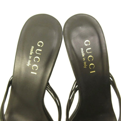 Gucci Sandals Pointed Toe Leather Black — view 4