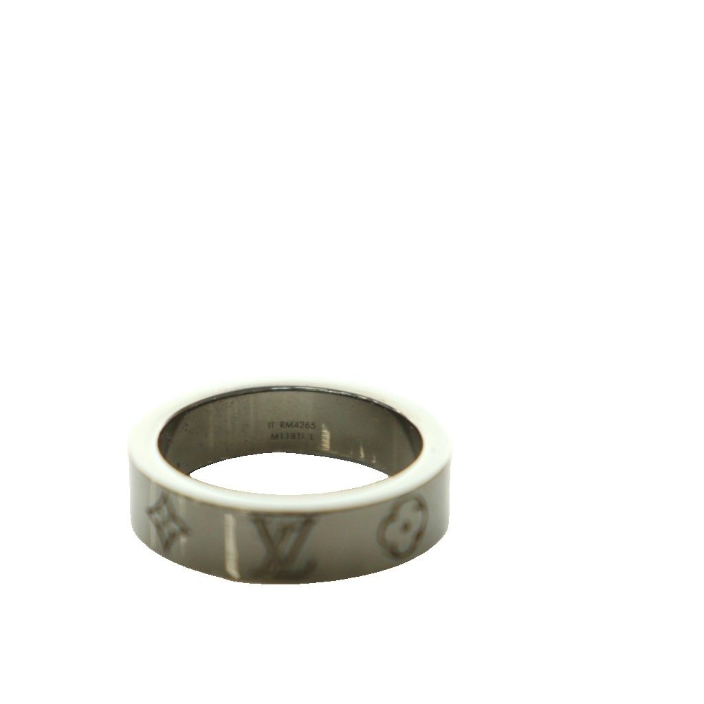 Louis Vuitton Signature Collection Ring LV Mosaic Thin Monogram Solid L — view 6