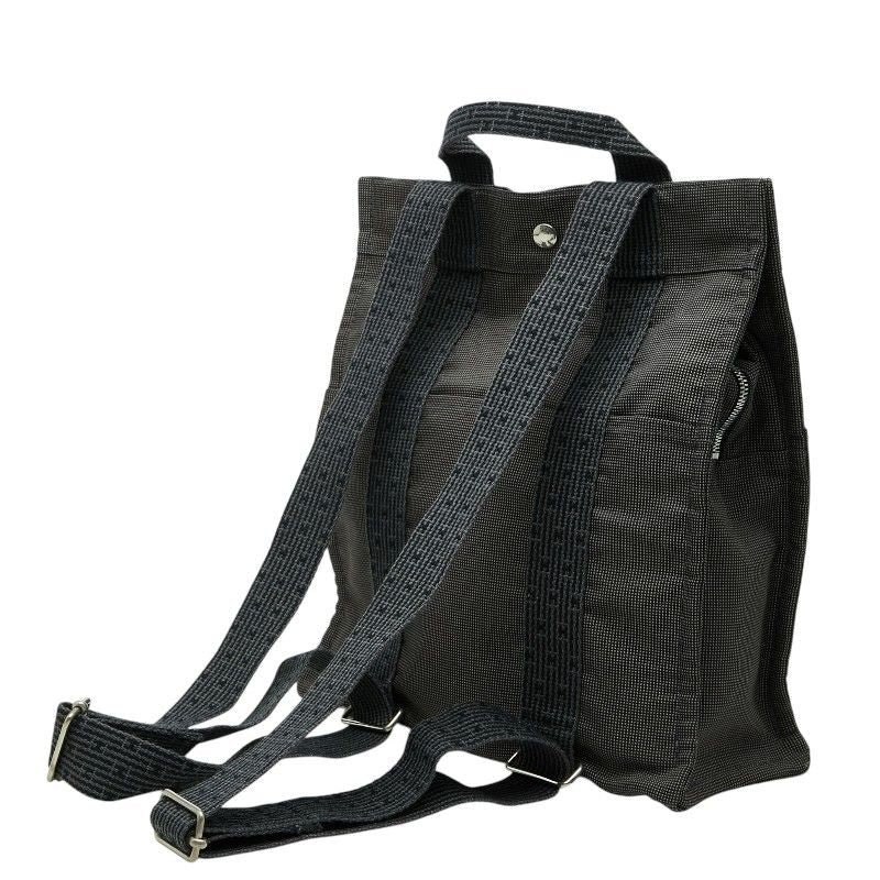 Hermes Herline a Dos MM Backpack 2-Way Handbag Gray Canvas — view 2