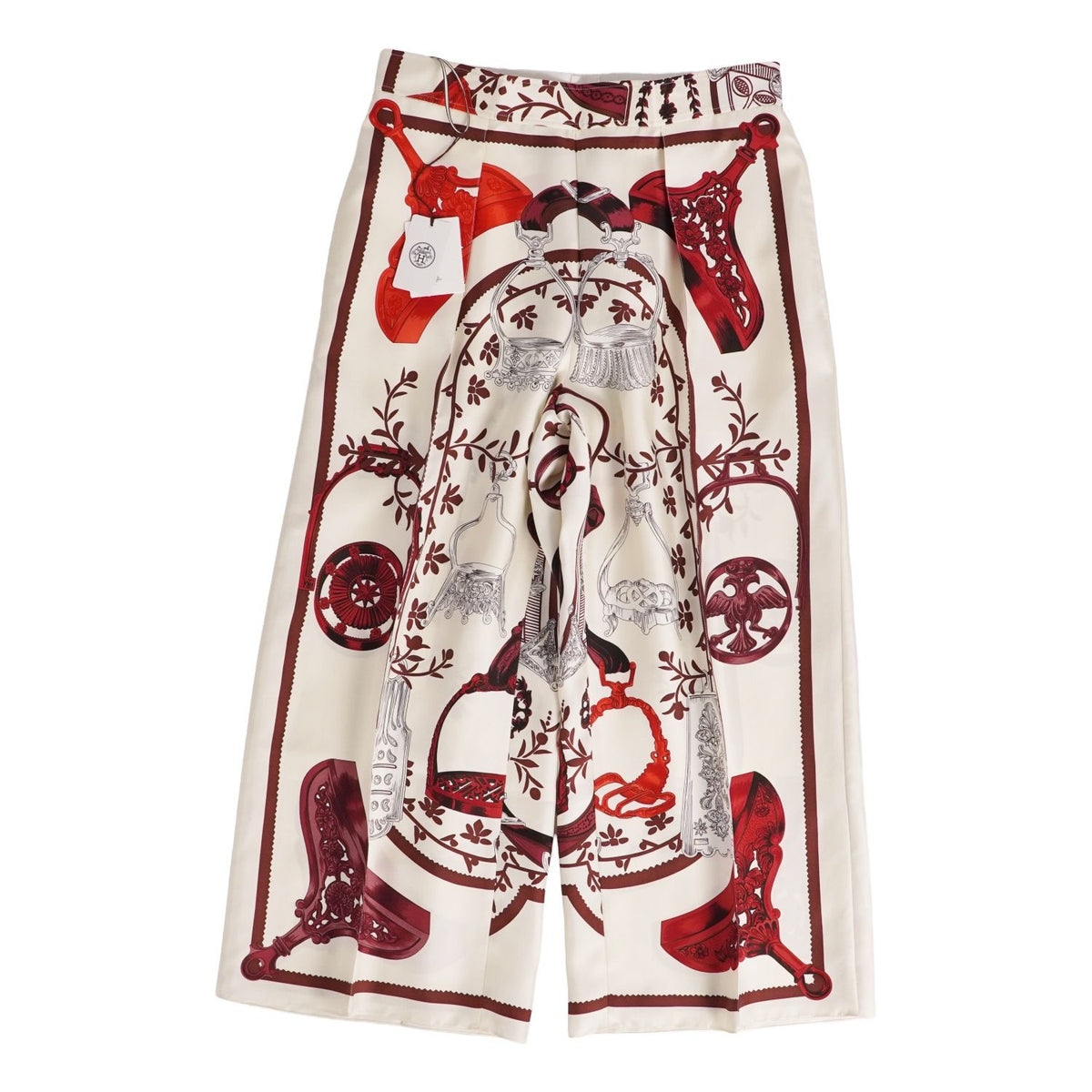 Hermes Pants Wide All Over Print Silk Bore — view 2