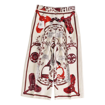 Hermes Pants Wide All Over Print Silk Bore — view 2